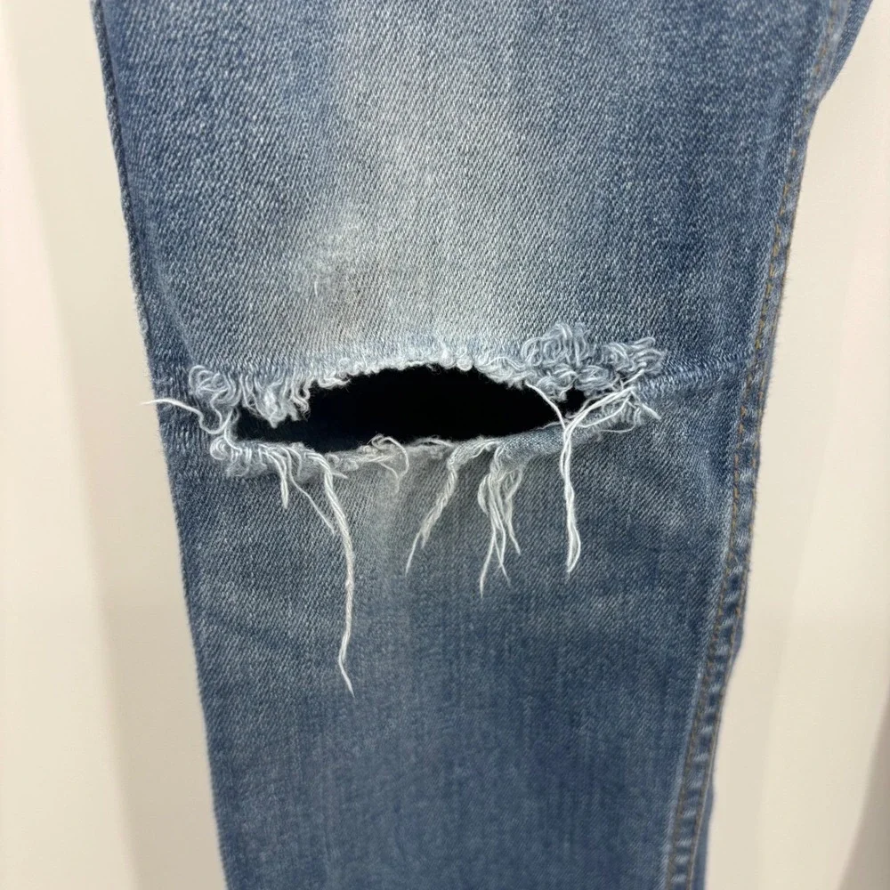Levi's 511 Slim Fit Jeans Kids 8 Regular Blue Medium Wash Distressed Denim Skate